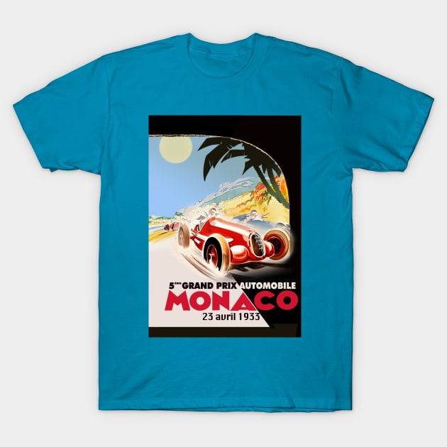 Vintage Monaco Grand Prix T-Shirt by Spyinthesky